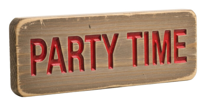 Celebration event signage festive design for a cheerful venue isolated on transparent background