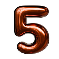 Alphabet number and symbolCopper Glossy Metallic Tubular Symbol