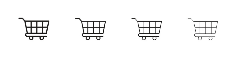 Shopping icon outline symbol. Editable Stroke collection. © Hunt