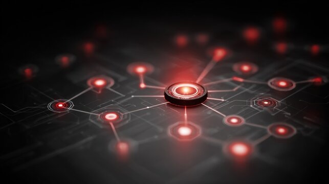 a futuristic, clean, and professional infographic-style illustration that represents Qognix Core, an AI system that translates natural language instructions into executable autonomy for robots
