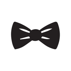 black bow isolated on white background