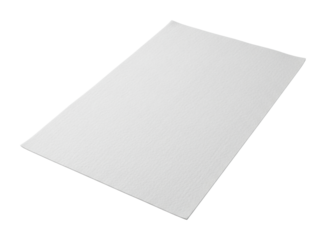 Blank white paper sheet for creative projects workspace minimalist isolated on transparent background