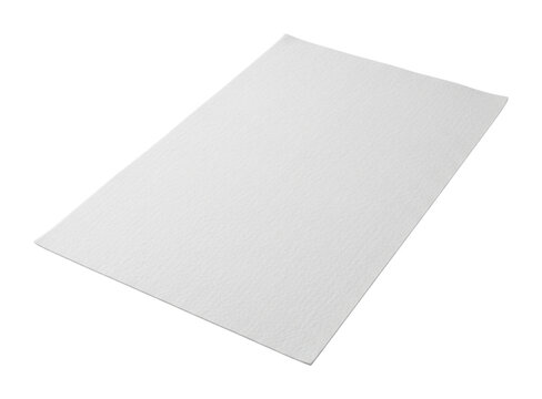 Blank white paper sheet for creative projects workspace minimalist isolated on transparent background