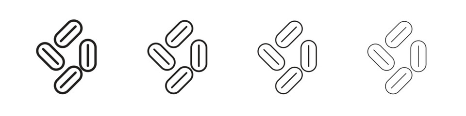 Obraz premium Yeast icon outline symbol. Editable Stroke collection.
