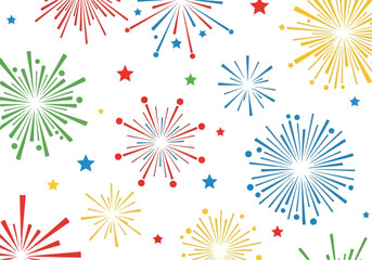 Firework star burst celebration vector pattern