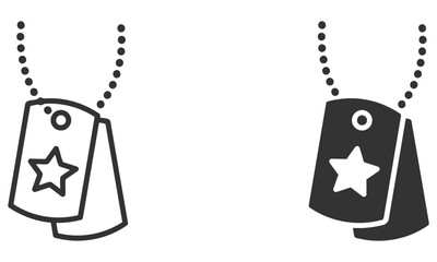 Dog tag icon vector illustration