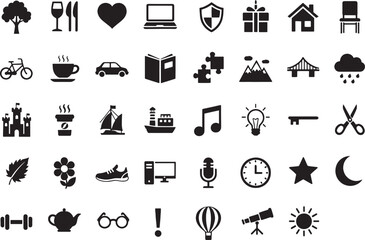 Collection of diverse icons