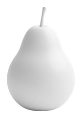 Obraz premium Minimalist white pear decoration modern home still life aesthetic isolated on transparent background