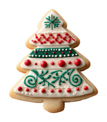 Festive cookie decoration holiday season food isolated on transparent background