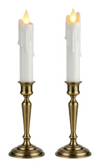 Elegant candle display home decorative item warm atmosphere isolated on transparent background