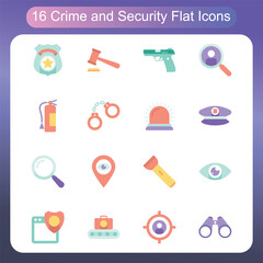 Police Investigation And Criminal Evidence Flat Icons Set 1
