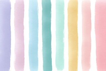 Gentle brushstroke pastel watercolor stripes forming irregular artistic backdrop