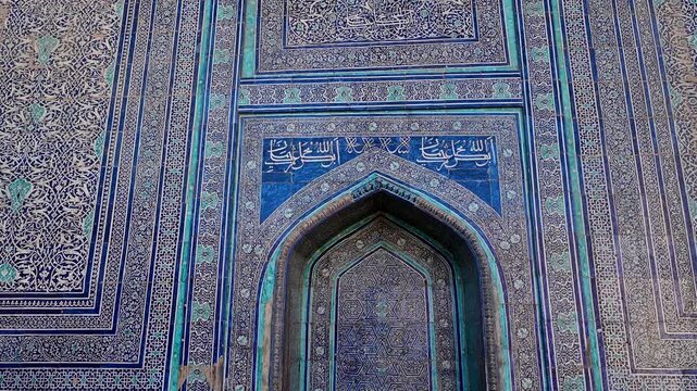 Stunning details inside Kunya Ark in Khiva, Uzbekistan