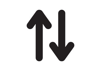 Up and down transfer arrows icon, Up and down transfer arrows solid vector