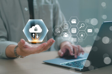 Cloud computing enables digital growth with secure data storage, scalable infrastructure, and cloud-based business solutions for transferring data to the cloud.