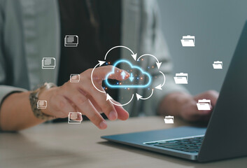 Cloud computing enables digital growth with secure data storage, scalable infrastructure, and cloud-based business solutions for transferring data to the cloud.