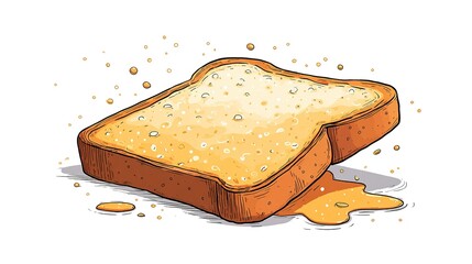 bread slice clipart with crumbs, cartoon vector --ar 16:9 --v 7 Job ID: a8c23b29-0b88-4c64-a25c-b6aa14842e71