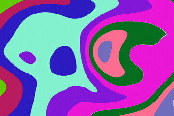 Obraz premium Artistic colorful fluid shapes creating a modern abstract design