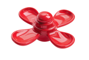 Red Propeller: A vibrant red propeller, showcasing a clean and polished design, perfect for projects.