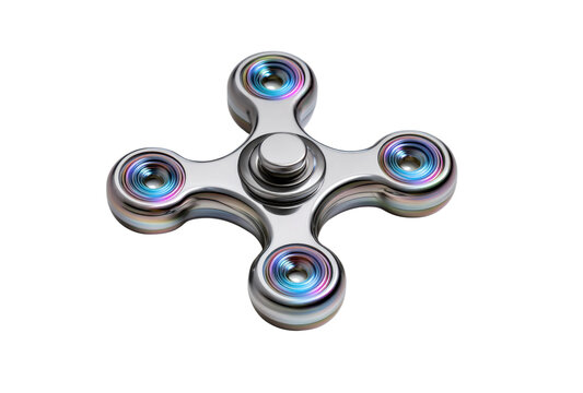 Intricate Metal Spinner: A close-up view of a metallic fidget spinner with precision-engineered design, showcasing its balance and unique, appealing aesthetics.