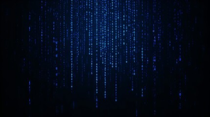 A digital representation of binary code cascading downwards, with a mesmerizing display of data streams and technological sophistication. This image evokes the world of technology, programming.
