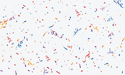 Confetti explosion falling vector illustration isolated colorful decoration