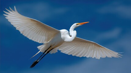 A large white bird soaring in the sky