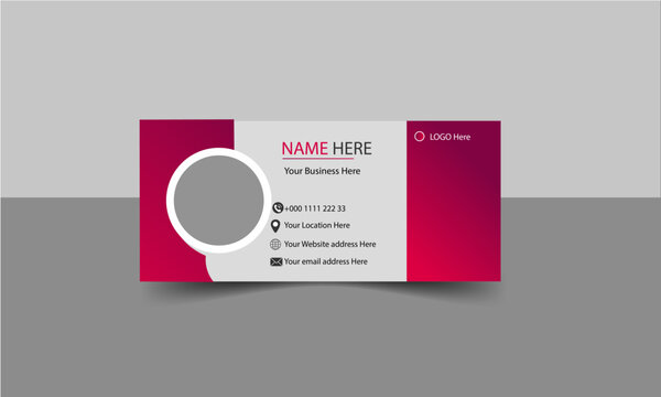 Corporate email signature  vector design template 