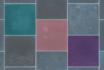 Colorful Geometric Concrete Paving Tiles Background
