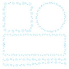 Boarder line Snowflake Pattern Design on Beige Background
