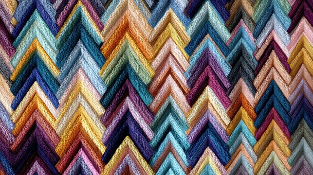 Abstract interior with a zigzag design