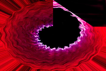 Abstraktes dynamisches futuristisches digitales Kunstwerk ohne Mithilfe von "KI " am PC selbst erstellt	