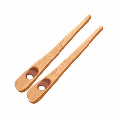 Pair of wooden tongs