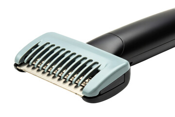 Electric shaver head with a guard for personal grooming on a transparent background