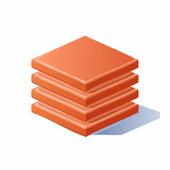 Stack of terracotta tiles