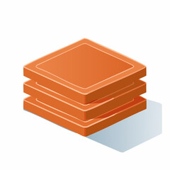 Stack of terracotta tiles