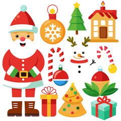 Obraz premium set of christmas icons