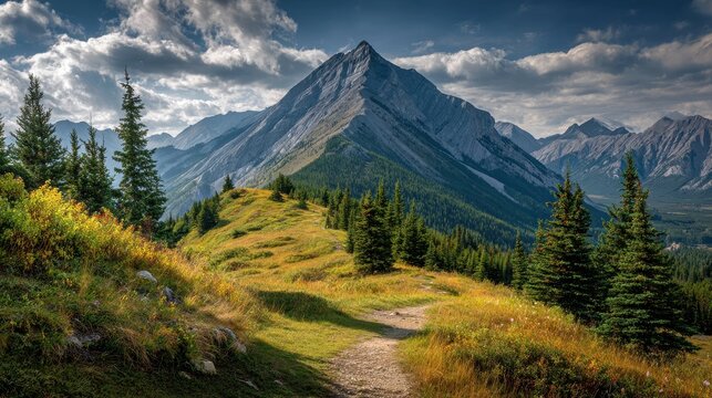 Banff National Park Canada Mount Bourgeaut