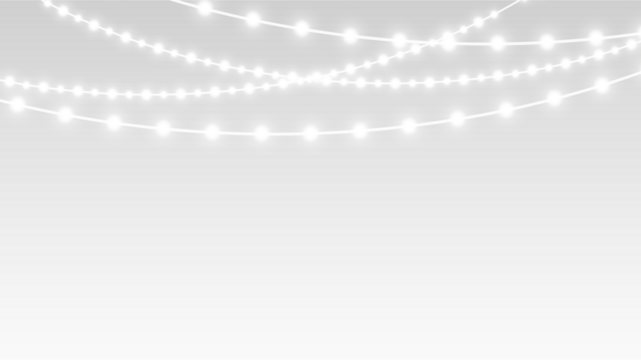 Garland glowing christmas festive decoration ribbons and bulbs for celebration banner.
