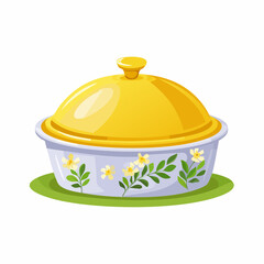 Ceramic butter dish with lid