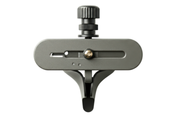 Adjustable car vent clip phone mount for holding smartphone on a transparent background