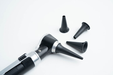 Otoscope for audiologist or ENT doctor use otoscope checking ear and treate hearing loss problem.