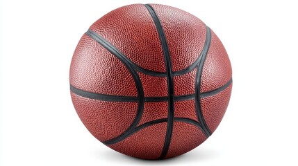 Basketball on white background isolated with full depth of field
