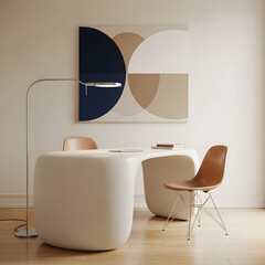 Modern minimalist home office setup