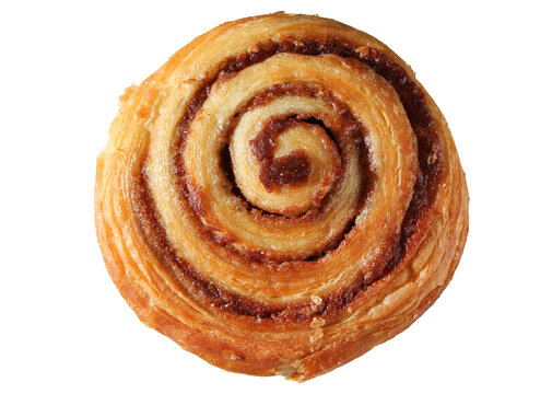 isolated fresh tasty cinnamon bun