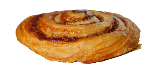 isolated fresh tasty cinnamon bun