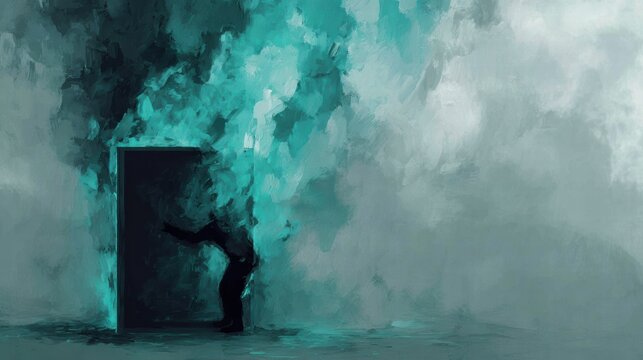 Conceptual illustration of suppressed emotions linked to stress and inner tension. - Powered by Adobe