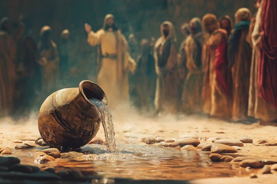 Samaritan Woman Telling About Jesus at Well