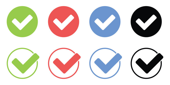 Done, tik Icon set, Vector icon