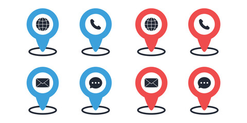 Call, Web, Massage, Email Icon set, Vector icon
